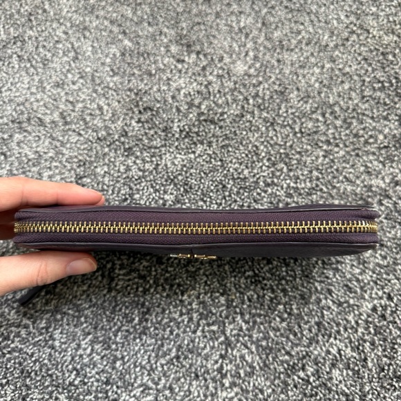 Tory Burch Ivy Zip Continental Wallet Nightshade Purple leather - Picture 4 of 12